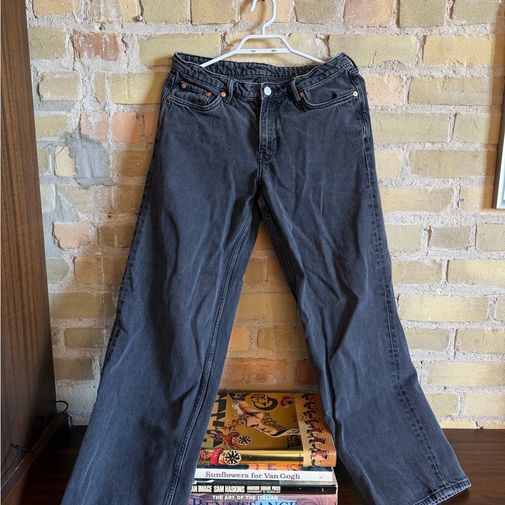 Weekday Black Straight Leg Jeans